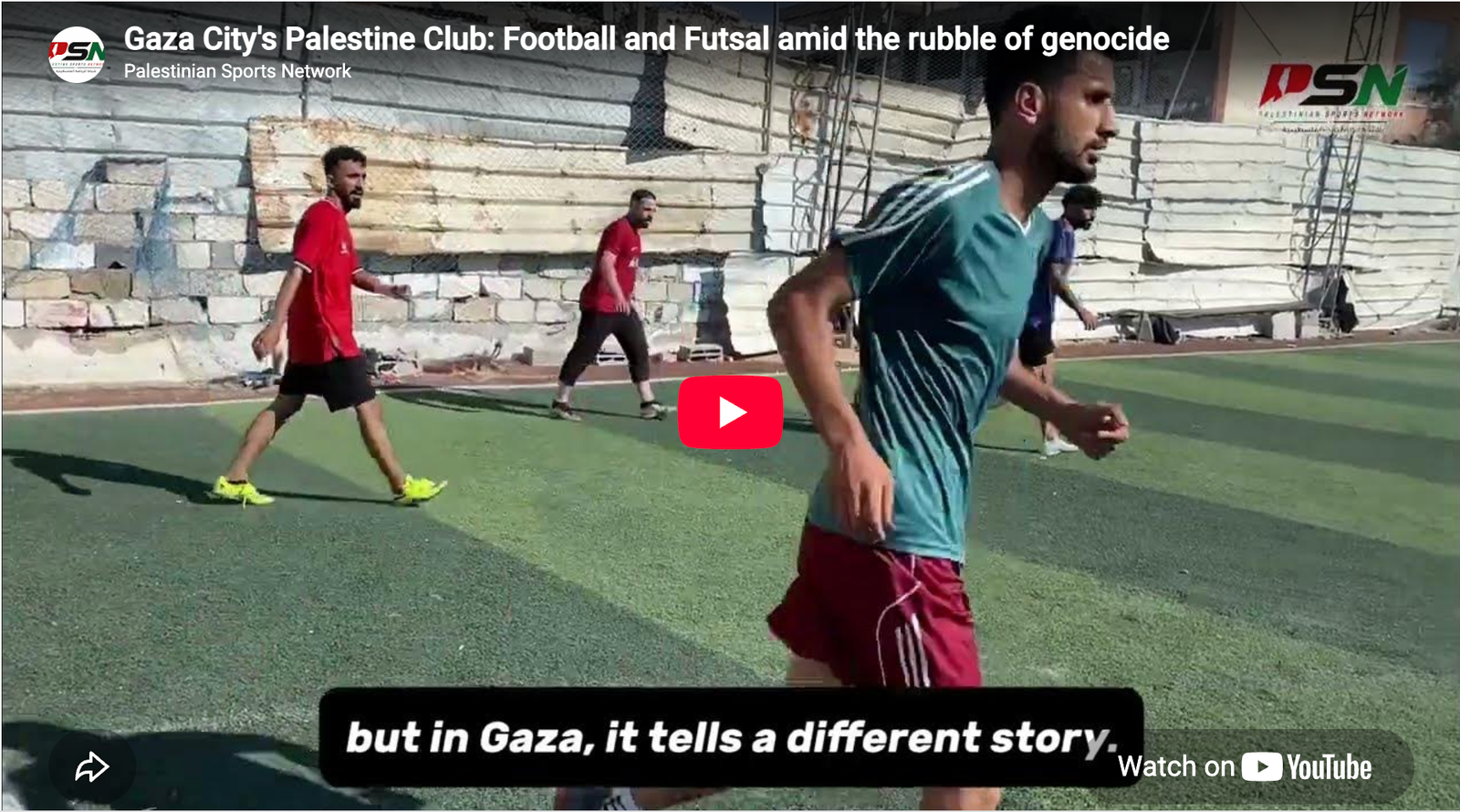 نادي فلسطين في مدينة غزة: كرة القدم وكرة الصالات وسط أنقاض الإبادة الجماعية